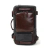 Mens leather Canvas Travel Luggage Backpack Hiking Backpack Laptop Satchel Shoulder Bag