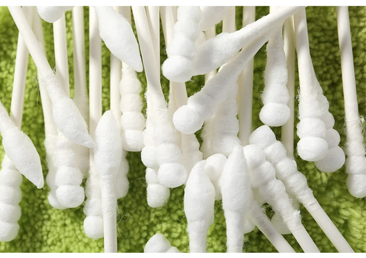 baby disposable soft delicate pointed spiral cotton swab paper