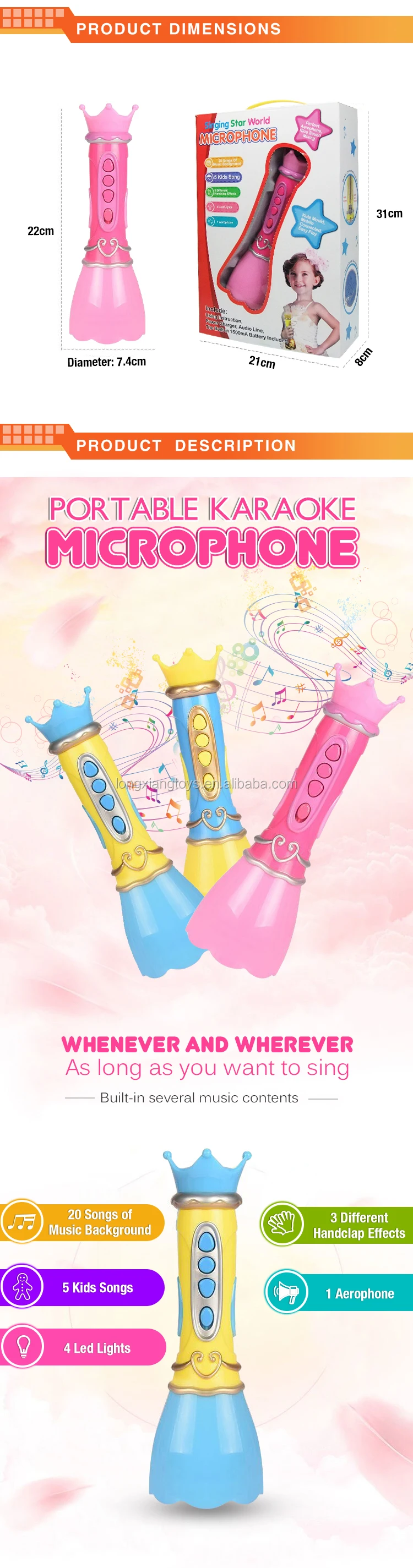Best Kids Birthday Gifts Small Microphone Musical Instrument