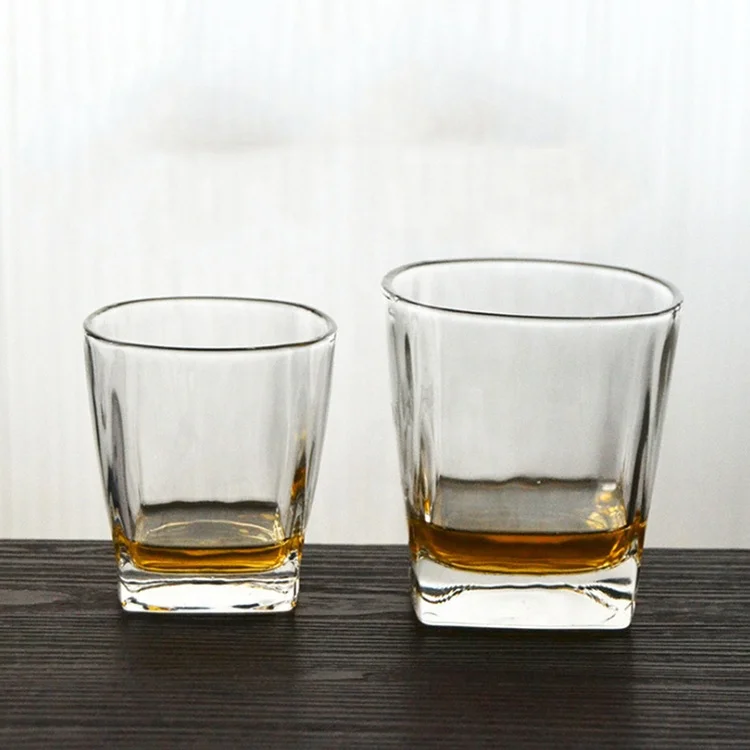 Hot Sell Amazon 170ml Whisky Glass With Square Bottom Buy Glasses