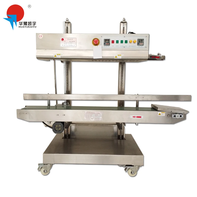Automatic Continuous Band Sealer Polythene Pvc Aluminum Foil Plastic