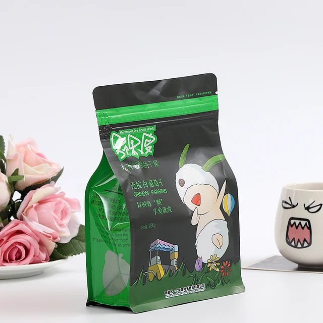 China Made stand up snack food ziplock plastic packaging bags for nuts bag snacks packs pouch