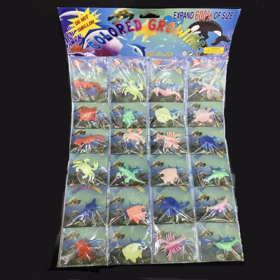 Zjtoys Water Growing Sea Life Creatures Pack Of 24pcs In One Card