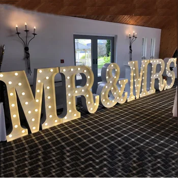 Download Wedding Event Mr And Mrs Large 3d Marquee Bulb Letters ...