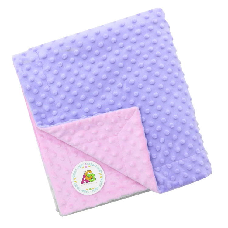 100 Polyester Ultra Soft Minky Dot Baby Blanket Buy Minky Dot Baby