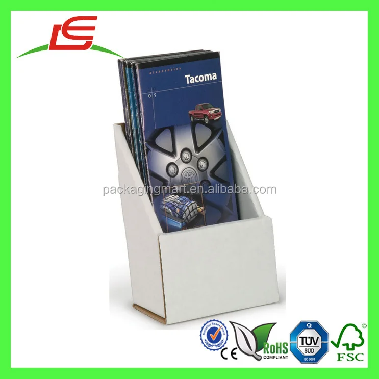 E0054 China Supplier White Cardboard Portable Single Book Display Stand