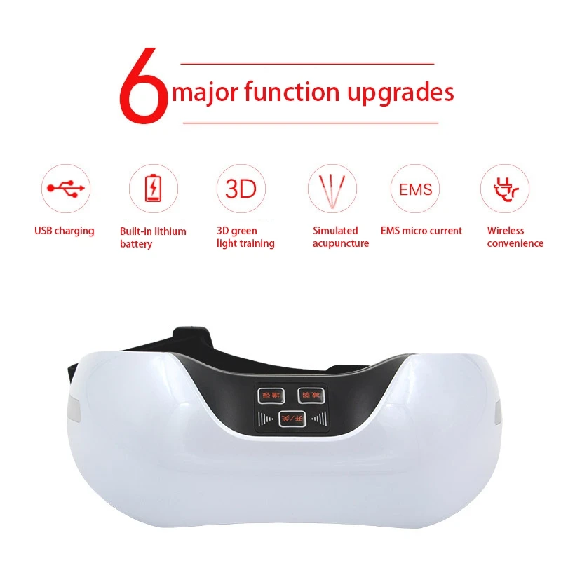 Green Light Therapy Myopia Treatment Eyes Massager Spa 3d Fatigue Relieve Head Stress Relief