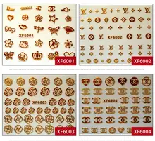 2016 Direct Selling Manicure Nails 2 Sheet Xfxf 3d Gilded Stickers Affixed Nail Polish Does Not