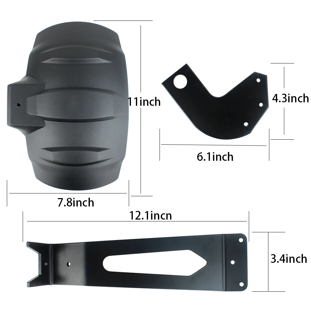 Black Motorcycle Accessories  Wheel Fender Mudguard Rear Fender Kit For F650GS F700GS F800 GS