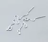 PES fashion Jewelry! Brushed Musical Notes Dangle Thread Line Threader Earrings(PES9-1217)