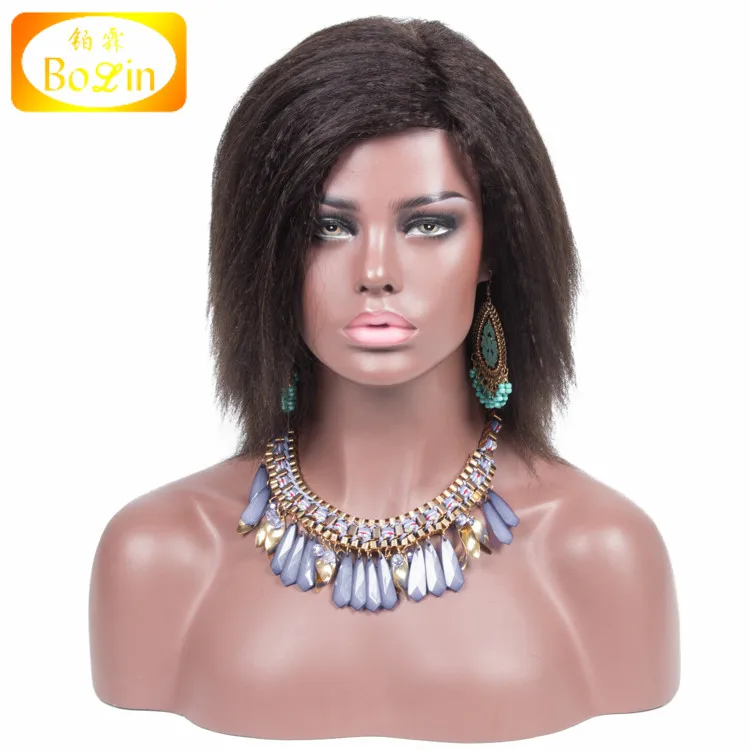 High Density Natural Color Kinky Straight Wig Short Hairstyles For Black Women Brazilian Kinky Straight Hair Wig Buy Kinky Strraight Hair Wig Short Hairstyles For Black Women Kinky Straight Wig Product On Alibaba Com