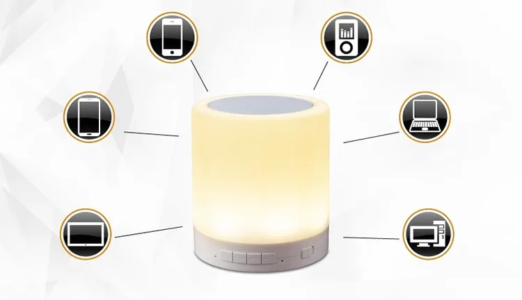 Smart Wireless app control Hands Free Calling Touch Sensor Bluetooth light speaker - ANKUX.COM