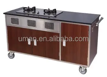 Hotel Mobile Kitchen Carts Flambe Cooking Cart Hotel Mobile Kitchen Carts Flambe Cooking Cart