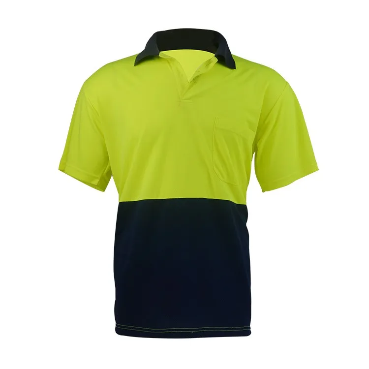Custom Two Tone Dark Blue Hi-vis Polo T 