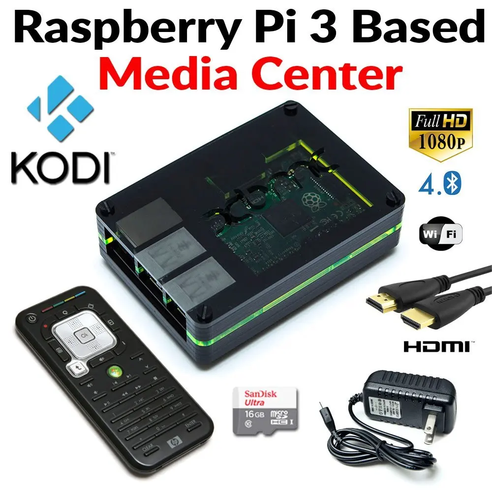 Buy Raspberry Pi 3 Based Extreme Xbmc Kodi Media Center Black Case 3561