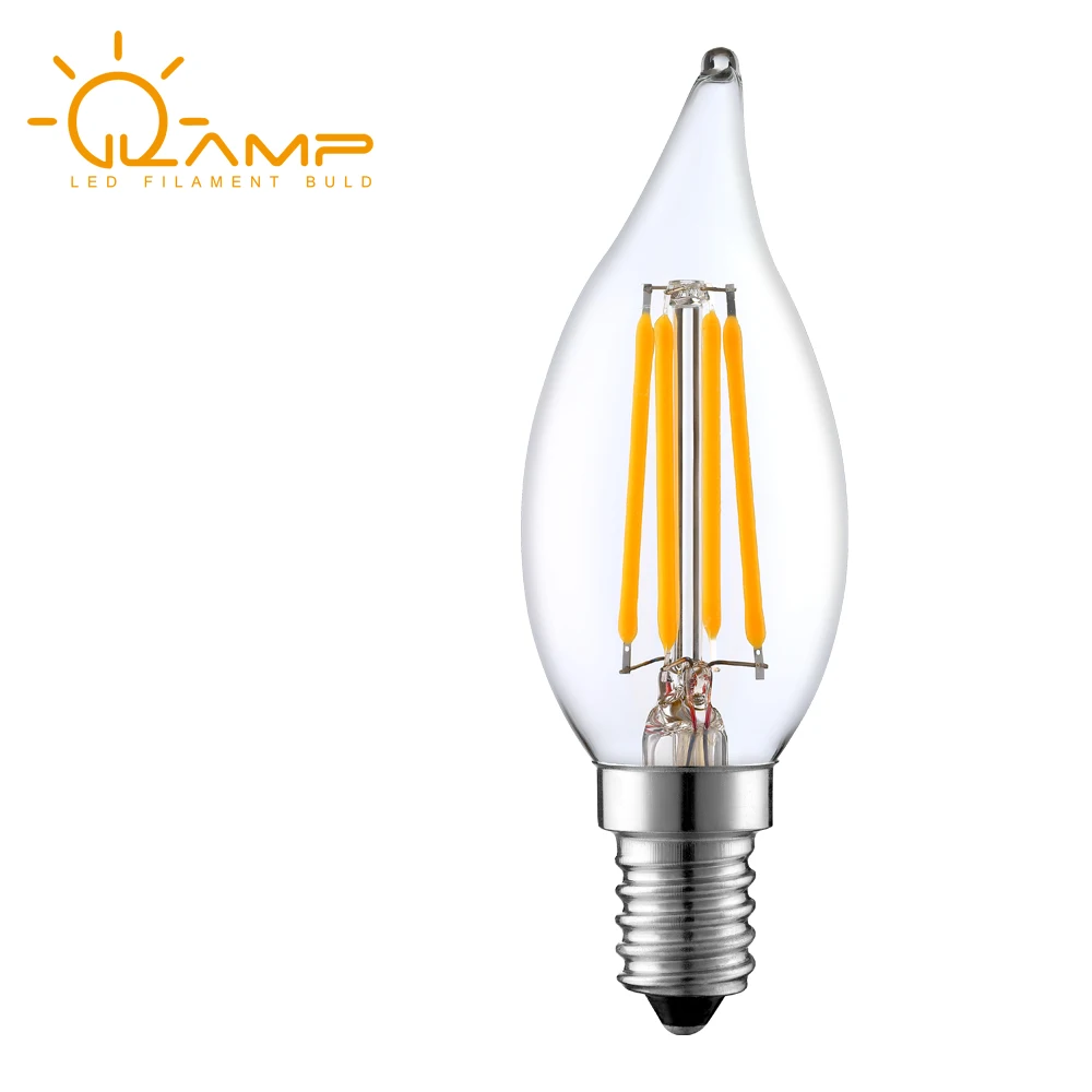 LED Filament Candelabra Bulb CA10 Type E12 base for decorative home