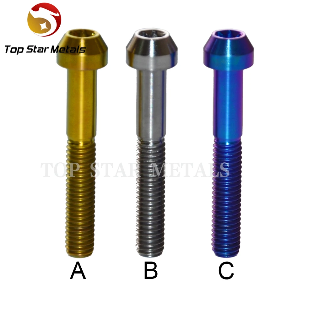 Titst Torx Head Titanium Bolts M6*40 Grade5 Anodized Titanium Bolts For