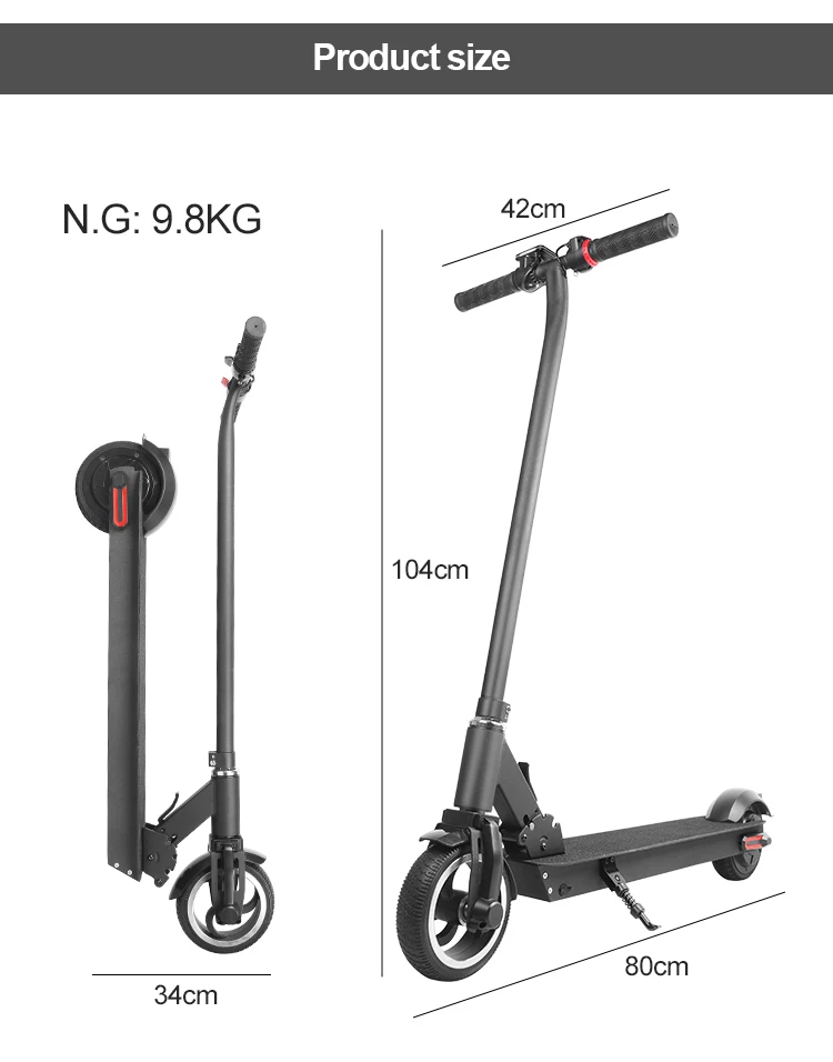 Manke MK013 Wholesale Price Aluminum Alloy 6.5inch 300W Folding Electric Kick Scooter with 4.4Ah/5.2Ah/6.6Ah/7.8Ah Battery