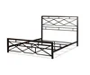 Metal folding bed SNAP Bed with Folding Frame Bedding Support System and Geometric Panel Design,Queen size.