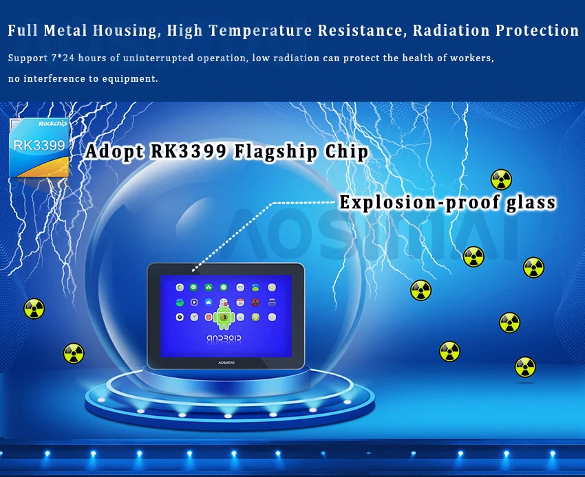 Embedded Industrial Touch Screen Panel PC 10.1 inch RJ45 All-In-One Android Panel PC