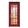 Wood Framed Glass Insert Solid Wood Shower Doors