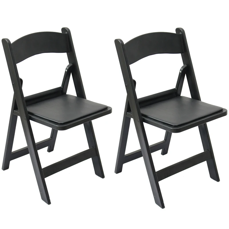 450kgs Capacity Black Resin Folding Chair With Vinyl Padded Seat For ...