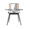 Pro Trolley Lighted Silver rolling tool case with light
