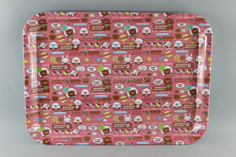 Flower Print Melamine Homeware tray, Plastic tray