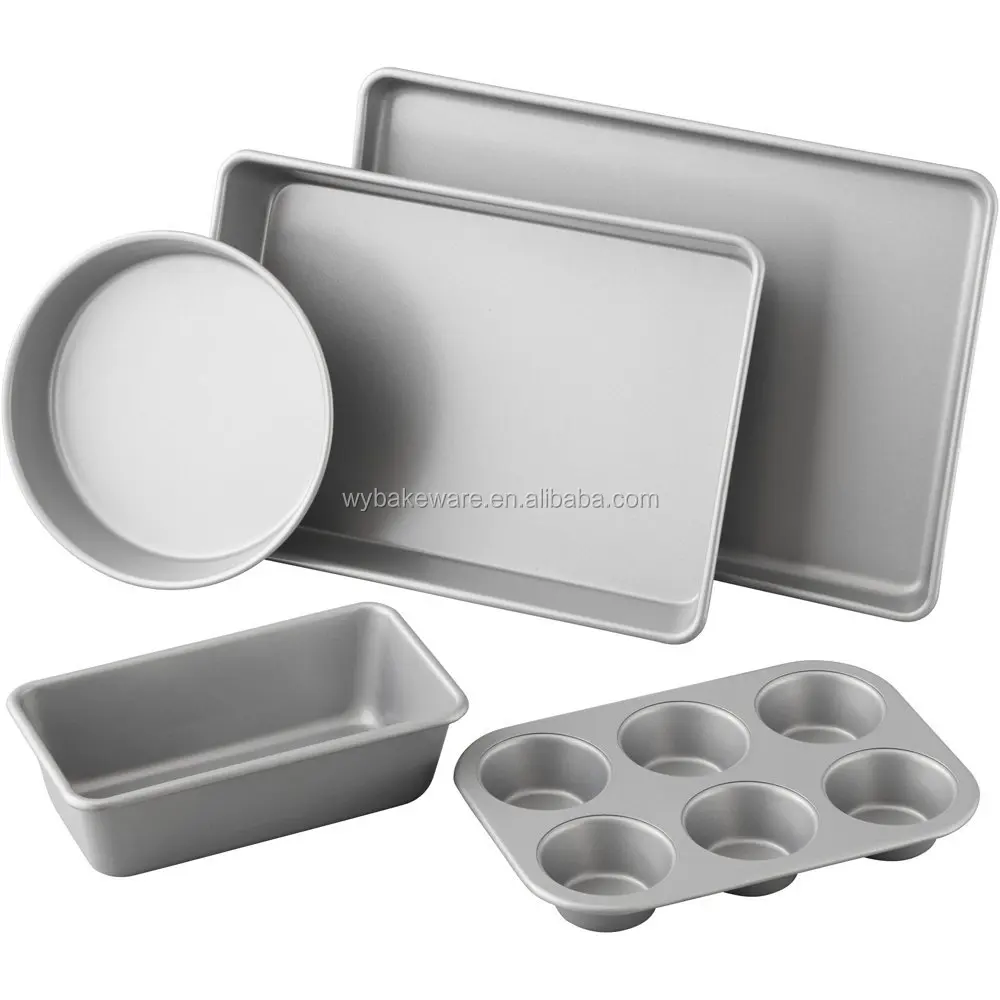 
PREMIUM BAKEWARE NEW Product 5pcs bakeware set with 0.6mm non stick carbon steel 