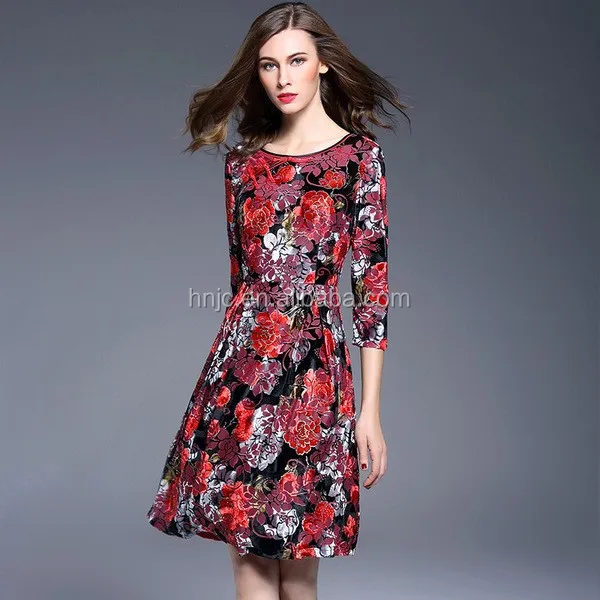 3d Embossed Flower Woman Dress Velvet Fabric From Chinese Supplier ...