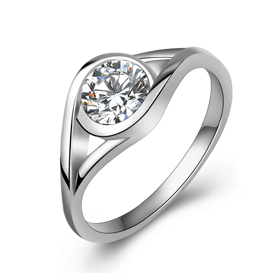 women jewelry 925 sterling silver cz diamond engagement ring