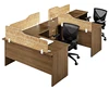 New Office L Shape 2 Person Workstation with Desktop White Partition