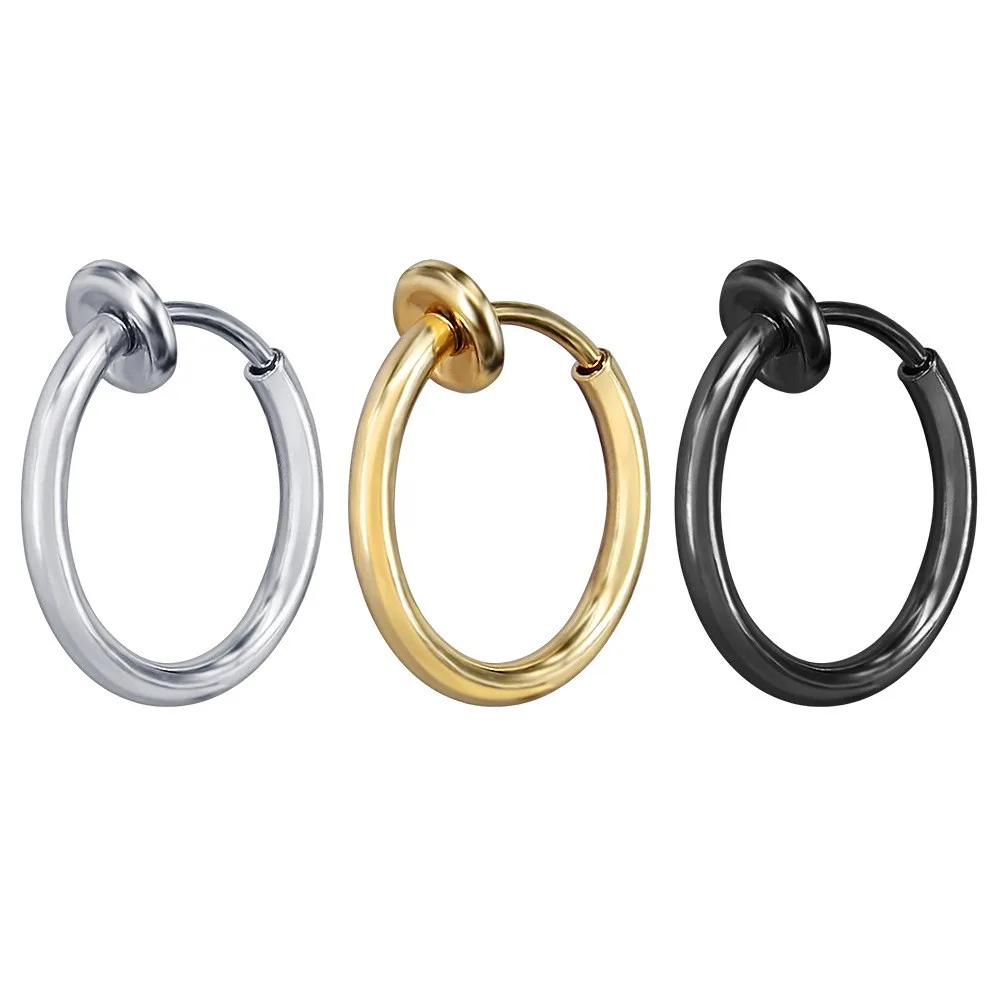 Stainless Steel Clip On Earrings Non Pierced Nose Hoop Buy Stainless Steel