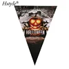 Halloween Party Banner Pull Flags Pumpkins Witch Backdrop Bunting Flags DIY Halloween Decorations Garlands HLY017