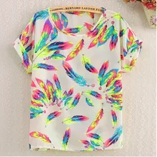 2016 New fashion chiffion Batwing Short Sleeve T-Shirts women Loose Shirt Tees tops plus size S-XXL casual Tees clothes