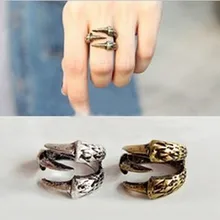 LZ R50 R51 The 2016 New Fashion Punk Plated Gold Eagle Claw Texture Zinc Alloy Rings