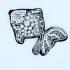 Hand beaded ocean series fish pattern sew on clothing patches
