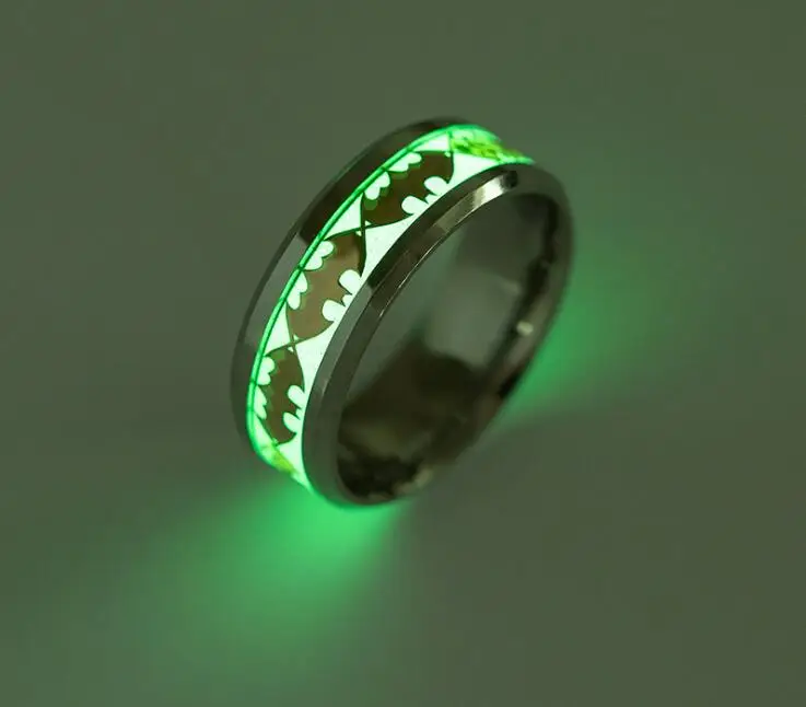 Fashion Luminous Ring Batman Ring Glow In The Dark Steel Ring - Buy  Luminous Ring,Ring,Steel Ring Product on 
