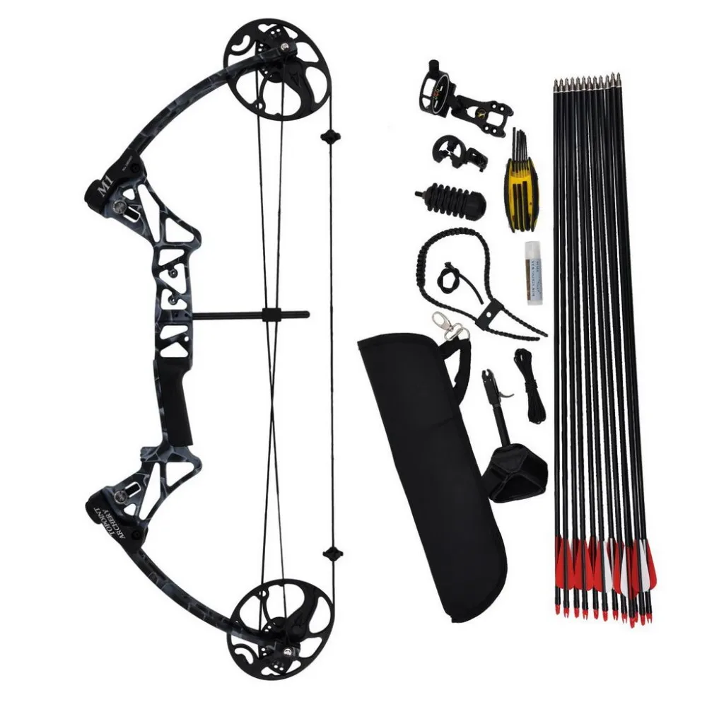 Topoint Archery Compound Bow M1,Beginner Package,320fps,Axle-axle 28 ...