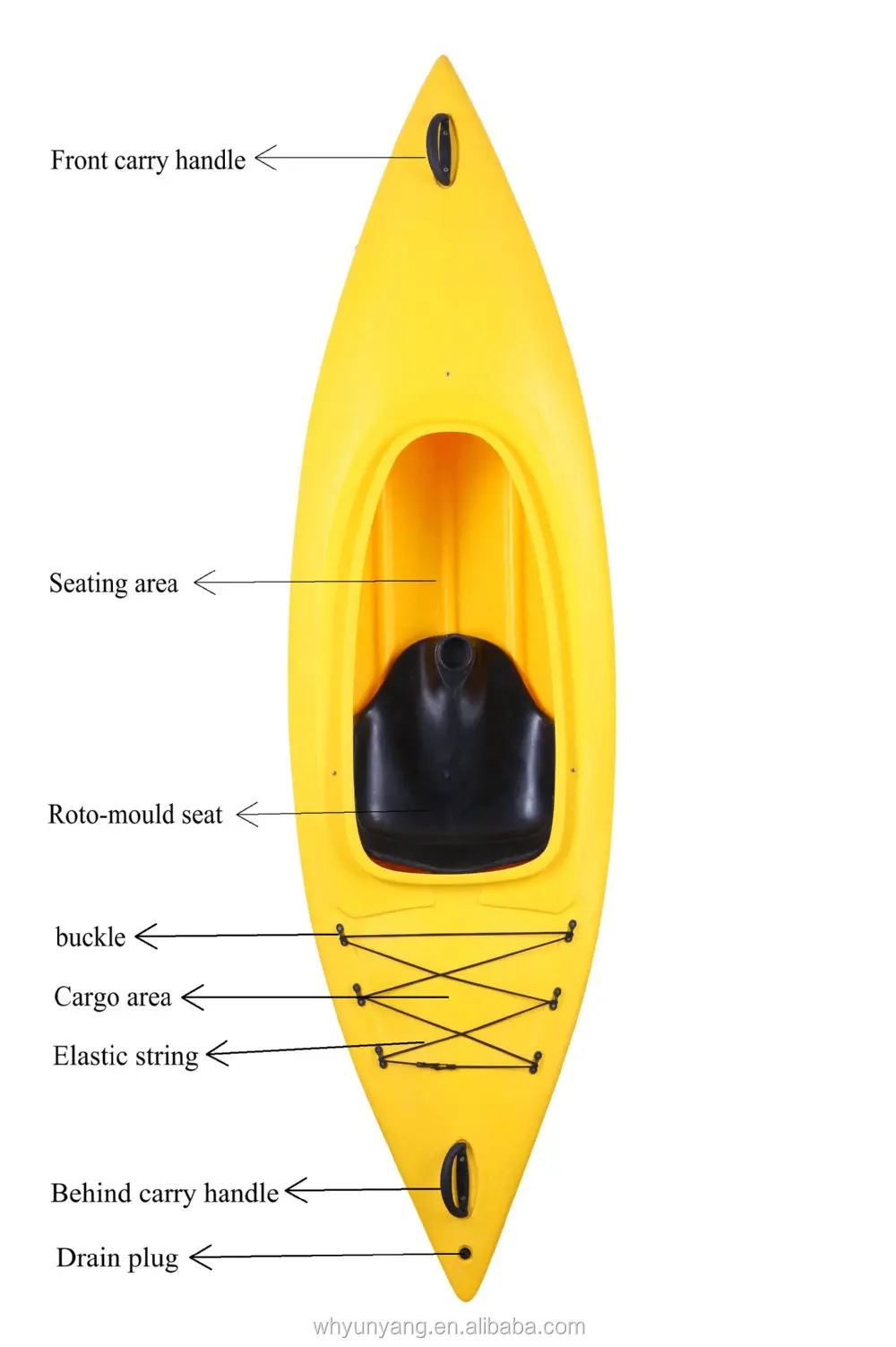 12'' Swift High Quality Lldpe Ocean Canoe Sit In Single Sea Kayak Oner