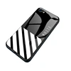 black and white colors glass cell phone back cover