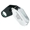 10x Folding Jeweler Loupe Magnifier + LED light, 18mm lens Jewel Identifier Tool