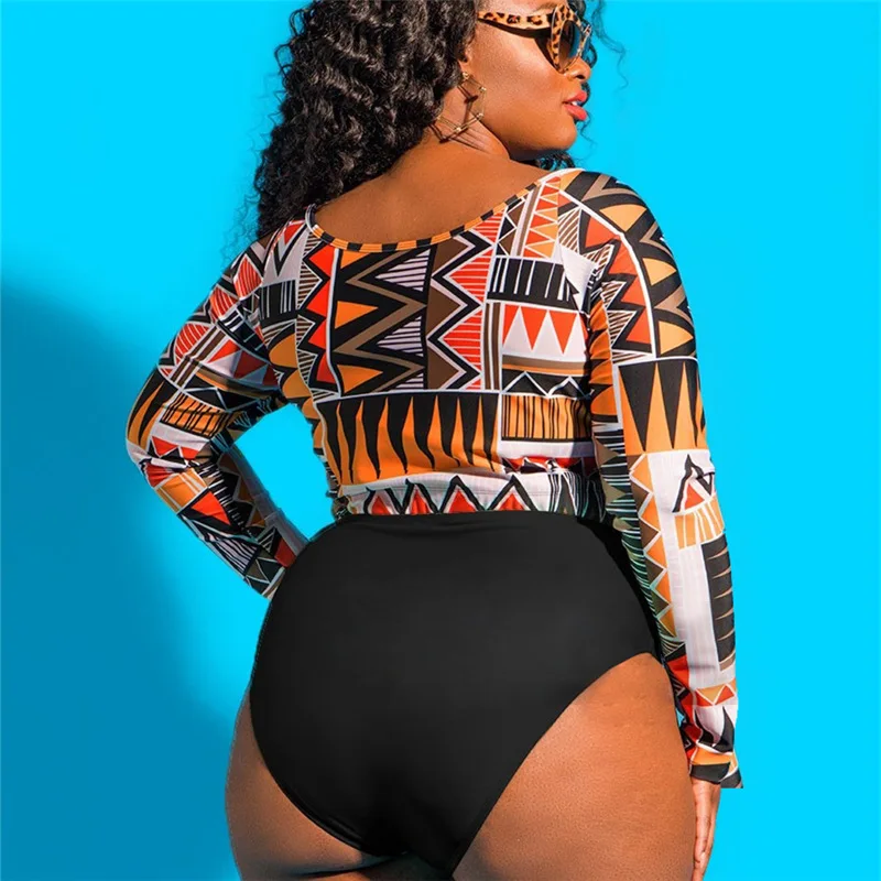 High Quality Sexy Girl Bikini Set Plus Size African Print Swimwear