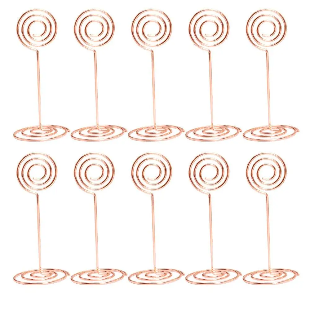 Tinksky Picture Stand-4 Clip Heart Photo Holder Card Note Memo Clip Tree Place Cards Holder