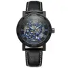 FORSINING WATCH Business network with Roman numerals hollow perspective three pointer net with men's wrist mechanical watch