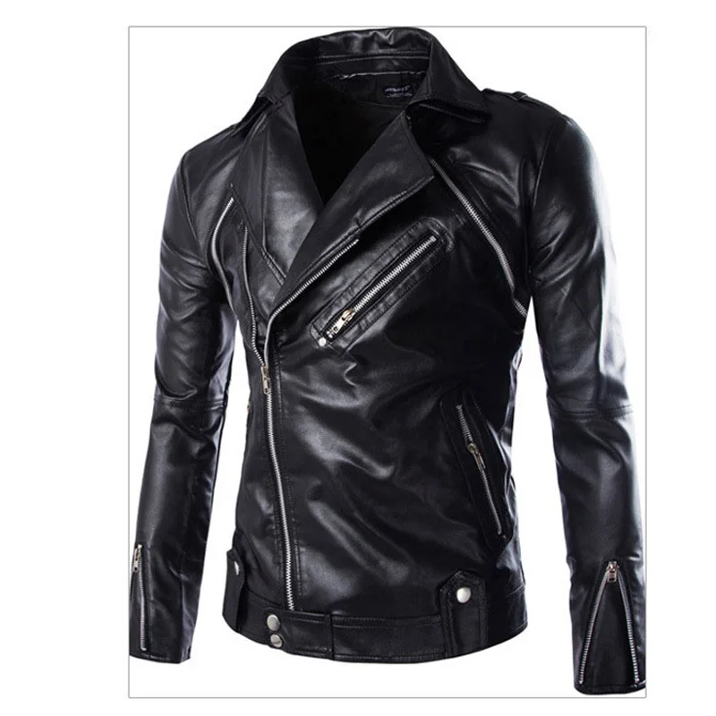 2016 Leather Jacket Men Jackets and Coats Winter Windbreak