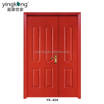 China Supplier Waterproof Main Double Solid Wood 5 Panel Interior Doors Wooden With Pvc Door Skin China Supplier Waterproof Main Double Solid Wood 5 Panel Interior Doors Wooden With Pvc Door Skin