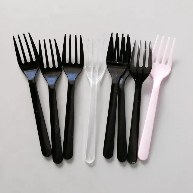 Wholesale Eco Friendly Flatware Disposable Plastic Fork Dessert Cake