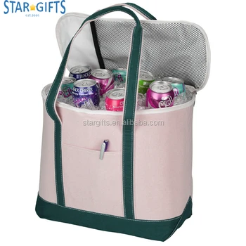 canvas insulated cooler bag