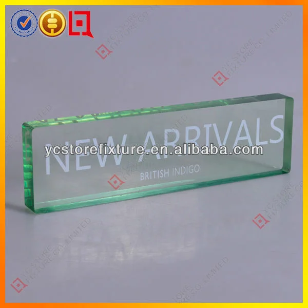 high quality color-transparent solid acrylic display